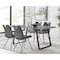 Armen Living Coronado 5 Piece Gray Rectangular Dining Set SETCDDI5PCGR - alternate 6